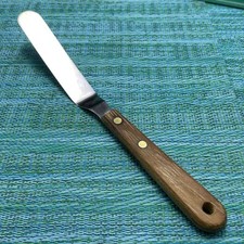 Wilton Mini Espátula de Assar 4” Lâmina de Aço Inoxidável Offset Faca de Glacê de Bolo Madeira Antiga comprar usado  Enviando para Brazil