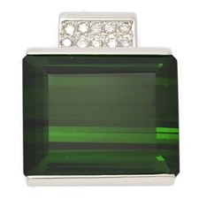 Usado, 19,16 ct/FD:0,11 ct/turmalina verde, pedra de nascimento de outubro, turmalina 1P e di... comprar usado  Enviando para Brazil