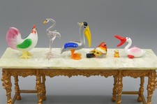 Antiga prateleira de vidro soprado exclusiva para pássaros assentadores casa de bonecas artesanal miniatura 1:12 comprar usado  Enviando para Brazil