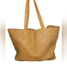 Bolsa tote larga Massimo Palomba marrom cesta tecer couro italiano comprar usado  Enviando para Brazil