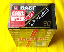 10x BASF Chrome Super II 90 Cassette Tapes 1991 + OVP + SEALED + comprar usado  Enviando para Brazil