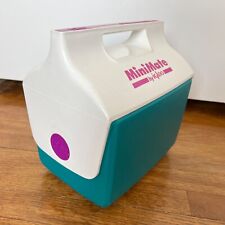Vintage Anos 90 Mini Mate 6-Pk Lata Lancheira Refrigerador iGLOO Roxo Azul-petróleo Tampa Traseira Trabalho EUA comprar usado  Enviando para Brazil