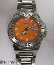 Usado, RELÓGIO DE MERGULHO RETRÔ SEIKO AUTOMÁTICO DATA DO DIA MASCULINO LARANJA CAVALEIRO 7S26 comprar usado  Enviando para Brazil