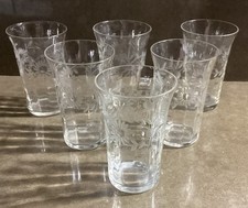 Etched juice glasses for sale  Jacksonville