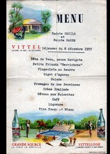 Menu illustré 1957 d'occasion  Baugy
