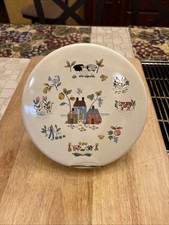 Vintage Rowoco Farmhouse Esmaltado Fogão Top Queimador Capa 8" Cottagecore comprar usado  Enviando para Brazil