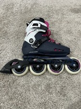 Patins femininos Rollerblade Maxxum Edge 90 em linha tamanho 7 rosa branco azul UE 38 comprar usado  Enviando para Brazil