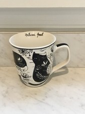 Usado, Caneca Karma Gifts 16 oz preta e branca boho gato - Caneca fofa de café e chá comprar usado  Enviando para Brazil