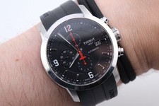 Relógio preto masculino Tissot automático PRC 200 - T055.427.17.057.00 cronógrafo B/P, usado comprar usado  Enviando para Brazil