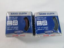 Usado, 2- Pano de areia Worthington 1,5" x 2 jardas, 120 grãos - Caixa aberta comprar usado  Enviando para Brazil