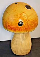 Vintage 7" Bolinhas Amarelas Cerâmica Jardim/Gramado Cogumelo Toadstool Bom! comprar usado  Enviando para Brazil