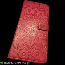 ELECTRÔNICOS: Capa carteira girassol vermelha em relevo para Nokia G50 **BOM ESTADO** comprar usado  Enviando para Brazil