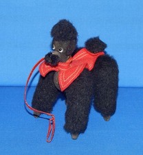 Mini pelúcia de pelúcia vintage preta para cachorro Poodle 4,5" de altura x 3,5" de largura comprar usado  Enviando para Brazil