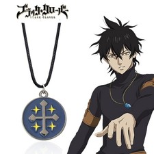 Usado, Colar Yuno trevo preto cosplay pingente mágico azul joia cos adereço fãs presente comprar usado  Enviando para Brazil