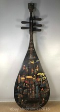 Estátua de pipa instrumento musical infantil dourado laca chinesa antiga 46" comprar usado  Enviando para Brazil