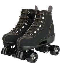 Patins de rolo unissex clássicos de couro de bovino de cano alto rolo de fileira dupla comprar usado  Enviando para Brazil