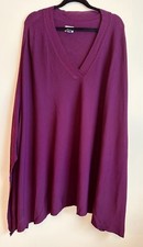 Poncho Chico’s Cover Up tamanho M - L sobre a cabeça roxo/berinjela malha tamanho grande comprar usado  Enviando para Brazil