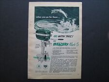 1953 Kiekhaefer Mercury Mark 5 Motor De Popa Barco De Pesca -- Vintage'53 Ad comprar usado  Enviando para Brazil