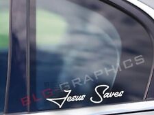Adesivo decalque Jesus Saves motocicleta caminhão carro capacete pára-choque janela SUV Cristo comprar usado  Enviando para Brazil