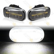 FIT 01-09 HONDA CIVIC LENTE CLARA PRETA LED BRANCO LUZES INDICADORAS LATERAIS DE SETA, usado comprar usado  Enviando para Brazil