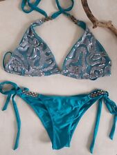 Teal blue sequin for sale  BURY