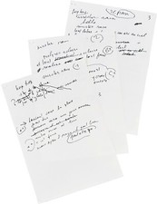 Serge gainsbourg manuscrit d'occasion  Versailles