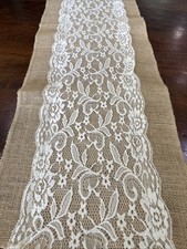 Lace burlap table for sale  Midlothian
