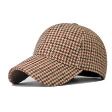 Boné de beisebol masculino ajustável lã inverno xadrez moda chapéu caminhoneiro comprar usado  Enviando para Brazil