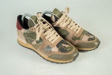 Tênis Valentino Camuflagem Rockrunner Bege Couro Oliva Sapatos Keds Tamanho 38 comprar usado  Enviando para Brazil