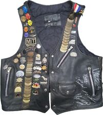 leather biker vest for sale  MANCHESTER