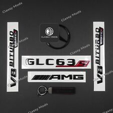 Mercedes GLC63s AMG X253 SUV Emblem Badge Combo SET Gloss Black na sprzedaż  Wysyłka do Poland