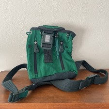 Mochila de náilon Kipling segurança verde fecho reflexivo bolso com zíper, usado comprar usado  Enviando para Brazil
