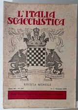 Italia scacchistica 1952 usato  Livorno