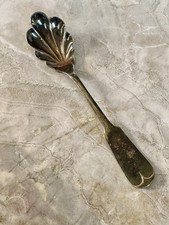 Usado, Colher de açúcar vintage Eagle Wm Rogers estrela violino concha placa de prata padrão com ponta 6" comprar usado  Enviando para Brazil