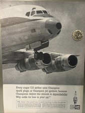 Vela de ignição Champion 1970 revista anúncio DC-8 ignição a jato avião comprar usado  Enviando para Brazil
