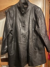 Real black leather for sale  OLDHAM