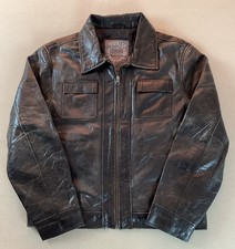 Leather bomber jacket for sale  ROYSTON