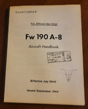 Fw 190 A-8 Aircraft Handbook Issued September 1944 (Clothbound Paperback) comprar usado  Enviando para Brazil