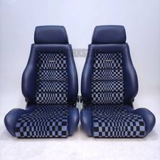 【1 PAR】AUTÊNTICO RECARO LSC QUADRICULADO AZUL RETRÔ Muito Bom Estado comprar usado  Enviando para Brazil