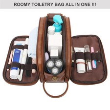 Leather toiletry bag for sale  BOURNEMOUTH