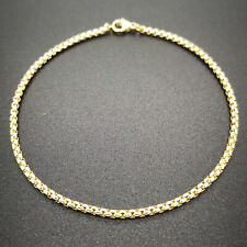 Pulseira de tornozelo de ouro 18K aço inoxidável tornozeleira pé joia corrente impermeável 9" comprar usado  Enviando para Brazil