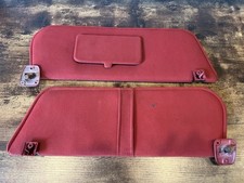 Par de pára-sol 1987-1996 Ford F-150 F-250 F-350 Bronco LH RH tecido vermelho fabricante de equipamento original comprar usado  Enviando para Brazil