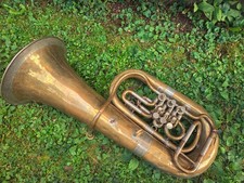 Usado, Tuba alemã antiga com válvulas rotativas "Klingson Karl Hammerschmidt" comprar usado  Enviando para Brazil