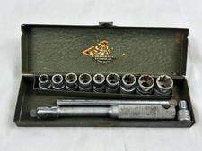 Vintage S-K Tools 1/4” unidade catraca conjunto de soquete SAE 12 e 8pt caixa de metal EUA comprar usado  Enviando para Brazil