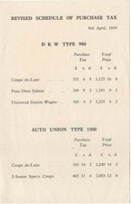 Original price list for sale  BATLEY