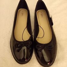 Black patent ballerina for sale  UK