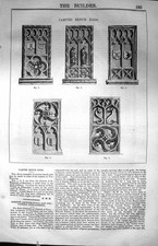 Banco esculpido antigo termina igreja Brannock arquitetura da Santíssima Trindade 1847 vitoriana, usado comprar usado  Enviando para Brazil
