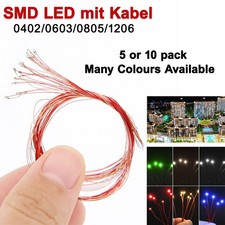 Usado, Micro LEDs miniatura luz com fio SMD modelo Diarama Railways 0402,0603,0805,1206 comprar usado  Enviando para Brazil