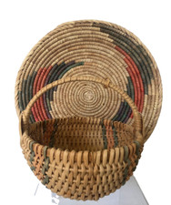 Cesta de Palha ARTE Folclórica Feita à Mão por Nancy Phillips Lote de 2 Impressionante!!!, usado comprar usado  Enviando para Brazil