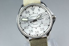 Usado, [Perto de ESTADO PERFEITO] Relógio masculino Hamilton cáqui piloto H646110 mostrador prata quartzo comprar usado  Enviando para Brazil